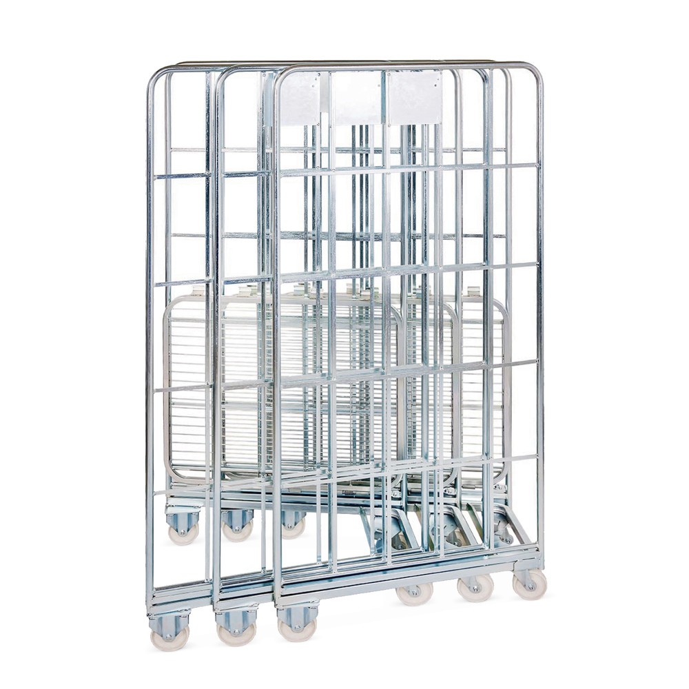 Productafbeelding nr. 2: Stalen rolcontainer BASIC, nestbaar, hxbxd 1.665 x 700 x 800 mm, 2-zijdig