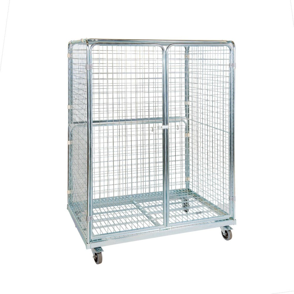 Product afbeelding: Stalen rolcontainer, formaat europallet, 4-zijdig met dak, laadoppervlak 1.150 x 750 mm