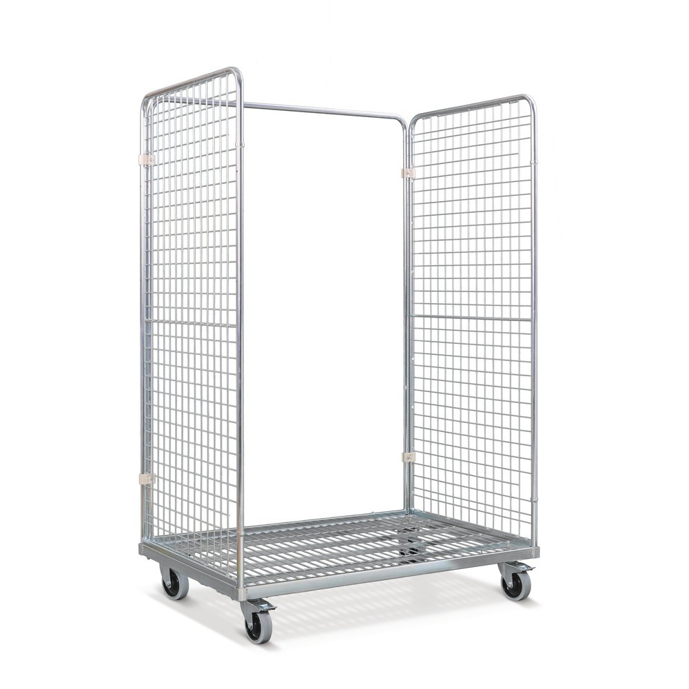 Product afbeelding: Stalen rolcontainer met euro-afmetingen, 2-zijdig, met buizenframe aan achterzijde, laadvlak bxd 1.150 x 750 mm