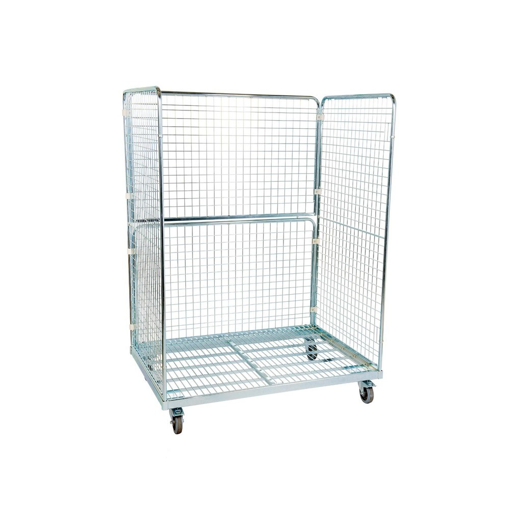 Product afbeelding: Stalen rolcontainer met euro-afmetingen, 3-zijdig, laadvlak bxd 1.200 x 800 mm