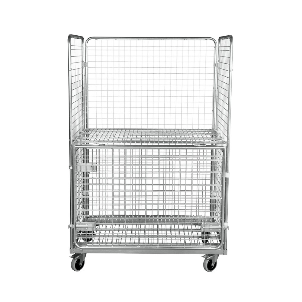 Productafbeelding nr. 4: Stalen rolcontainer met euro-afmetingen, 4-zijdig, met klapbare voorkant, laadvlak bxd 1.150 x 750 mm