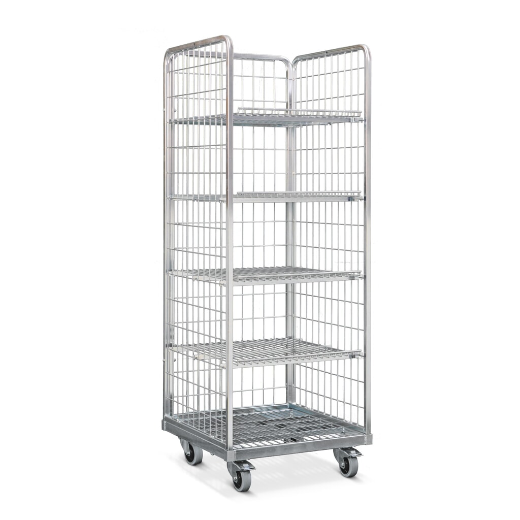 Stalen rolcontainer met euro-afmetingen, geschikt voor bakken 600 x 400 mm, bxd 420 x 620 mm Product afbeelding: Stalen rolcontainer met euro-afmetingen, geschikt voor bakken 600 x 400 mm, bxd 420 x 620 mm