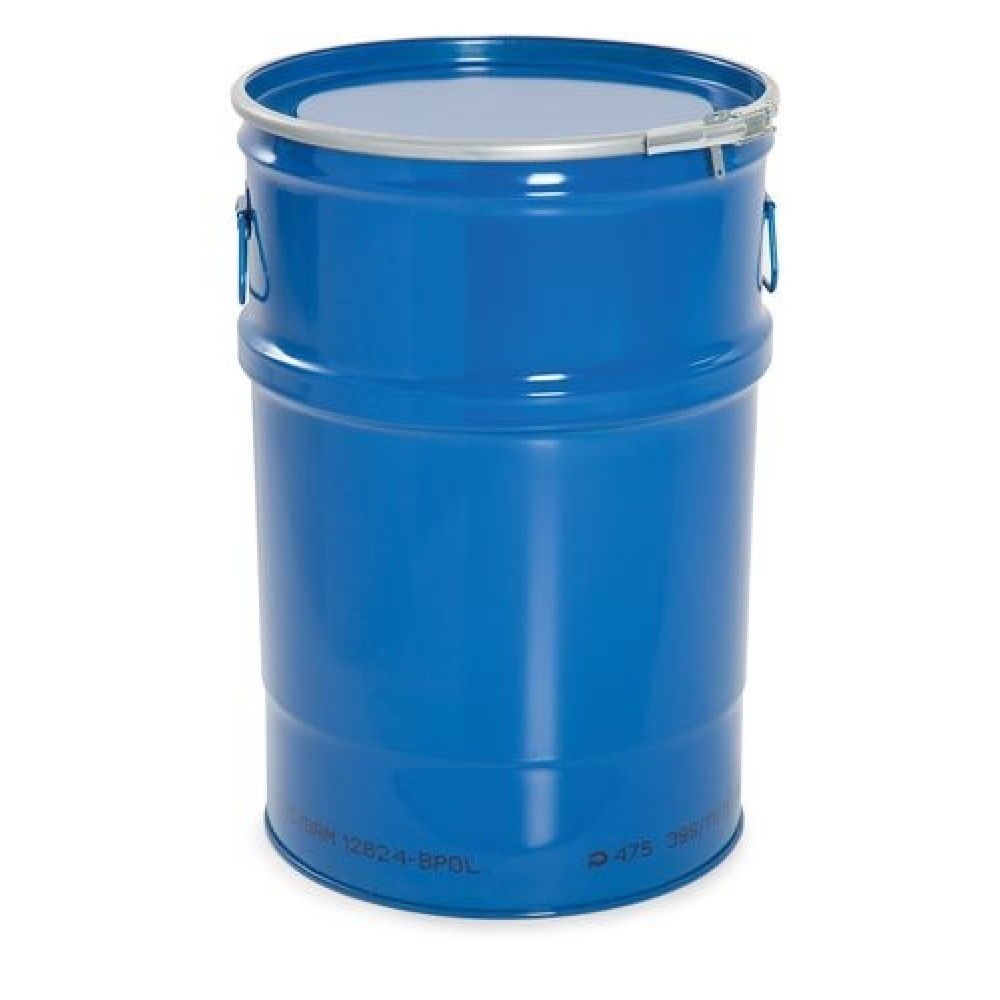 Product afbeelding: Stalen vat met deksel, UN-goedkeuring, binnenzijde gelakt, 60 liter