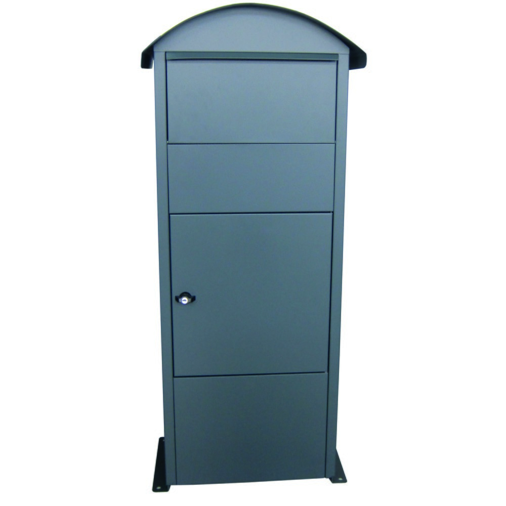 Product afbeelding: Staande brievenbus Victorian met inwerpklep, van verzinkt staal, met cilinderslot, mat antraciet