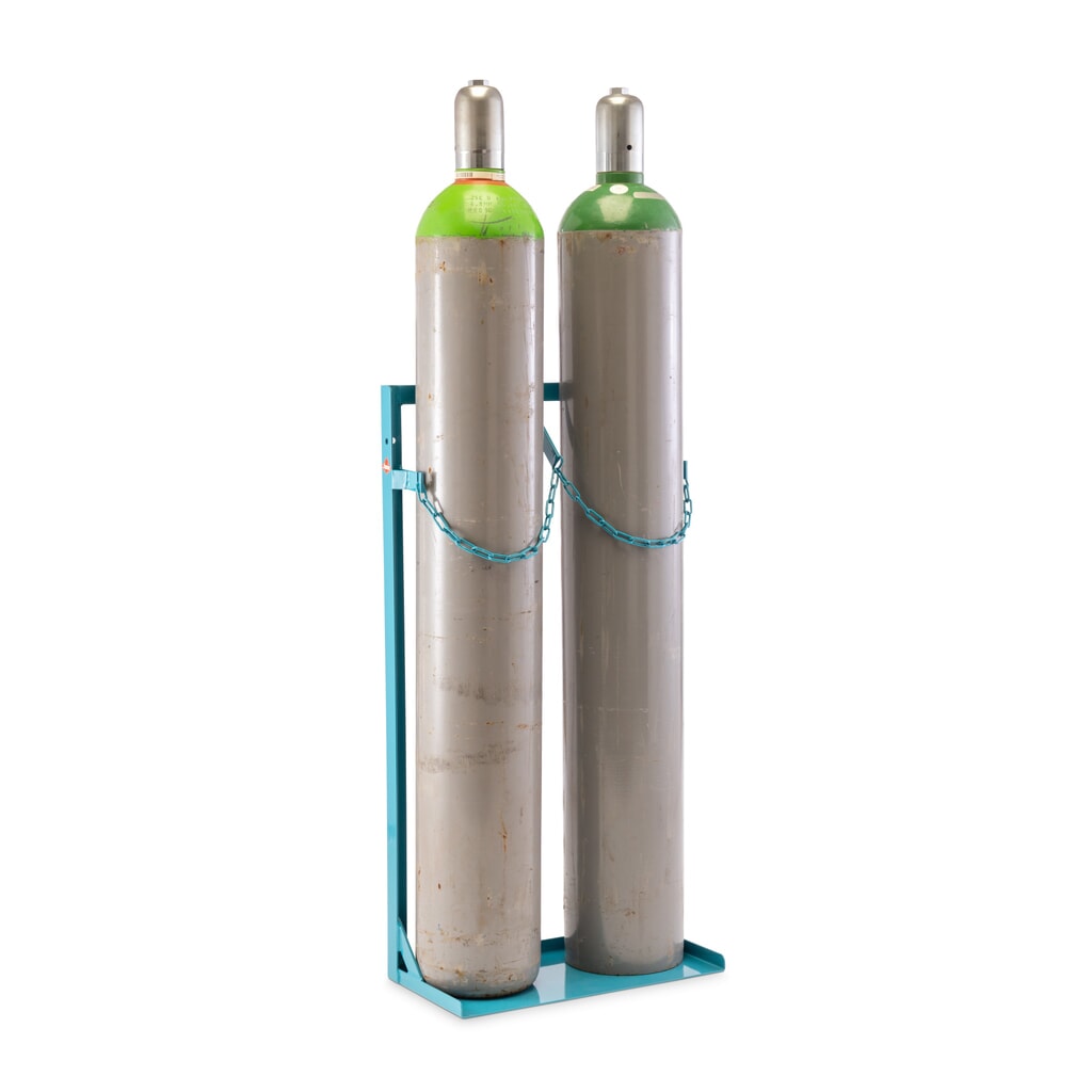 Standaard voor stalen gasflessen Ameise®, voor 2 flessen van 40-50 liter Productafbeelding nr. 3: Standaard voor stalen gasflessen Ameise®, voor 2 flessen van 40-50 liter