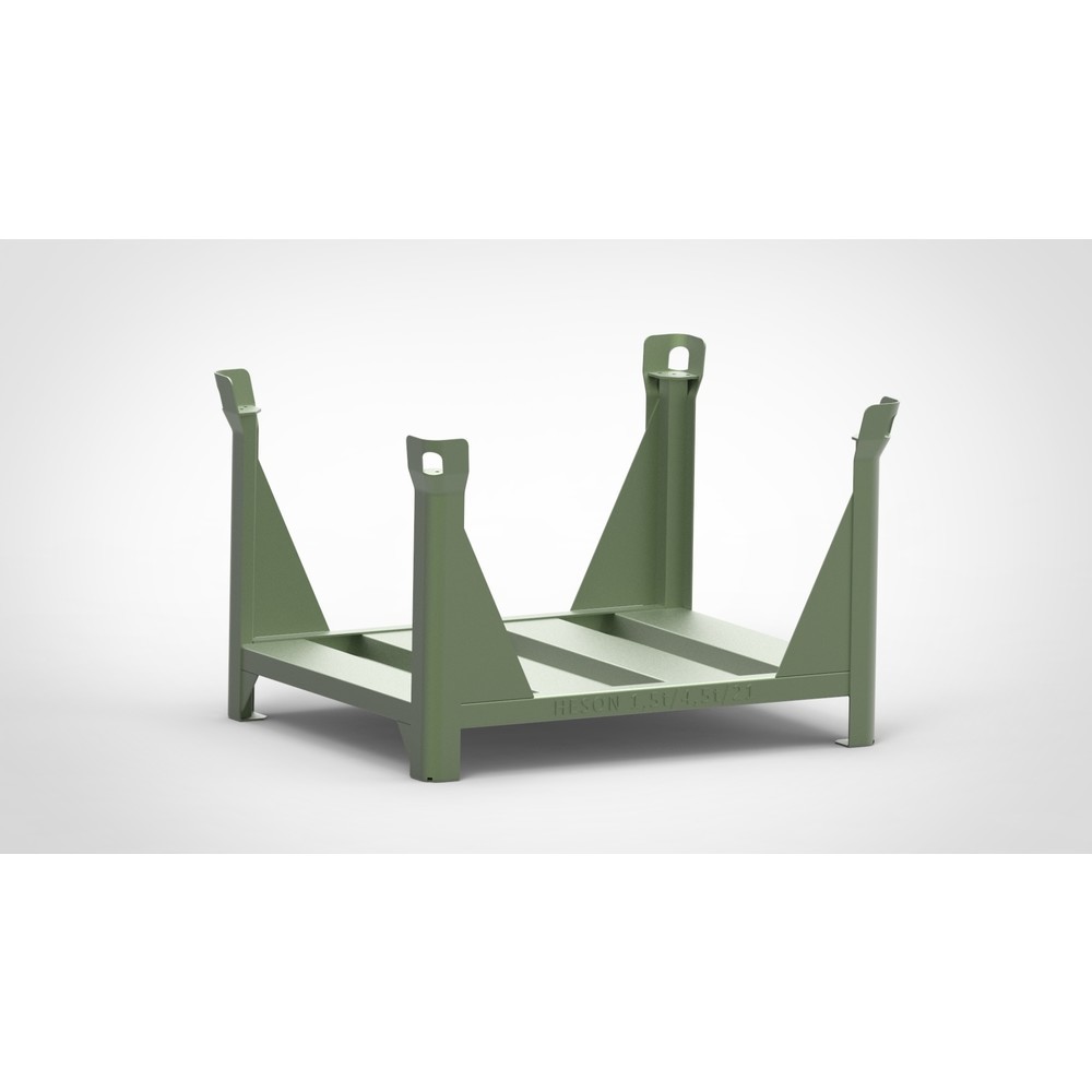 Product afbeelding: Stapelbak HESON® voor lange goederen, open, gelakt, bxd 1.000 x 800 mm, resedagroen