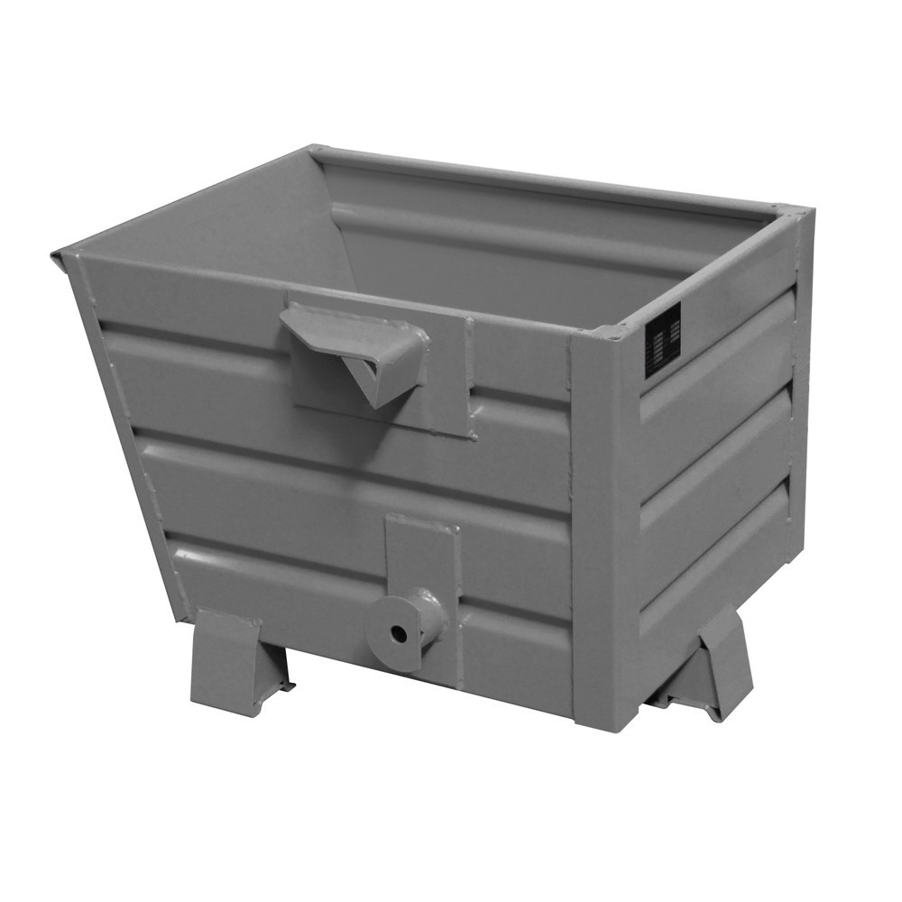 Product afbeelding: Bauer® Stapelbare kantelbak, gelakt, volume 0,3 m³, RAL 7005 muisgrijs