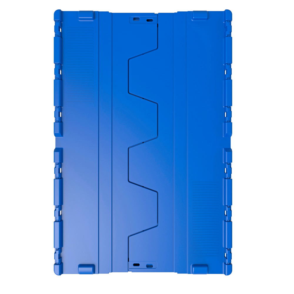 Productafbeelding nr. 3: Herbruikbare stapelbak van PP met klapdeksel, blauw, 65 liter, 1 stuks/VE
