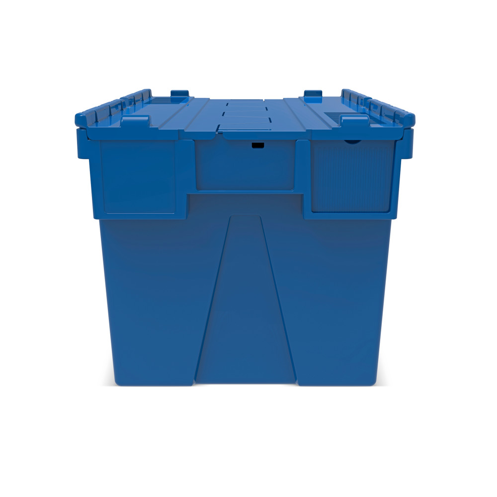 Productafbeelding nr. 4: Herbruikbare stapelbak van PP met klapdeksel, blauw, 65 liter, 1 stuks/VE