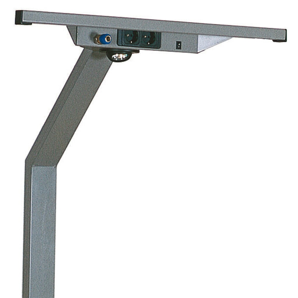 Product afbeelding: Statief met geïntegreerde lamp voor werkpleksysteem, 2 contactdozen