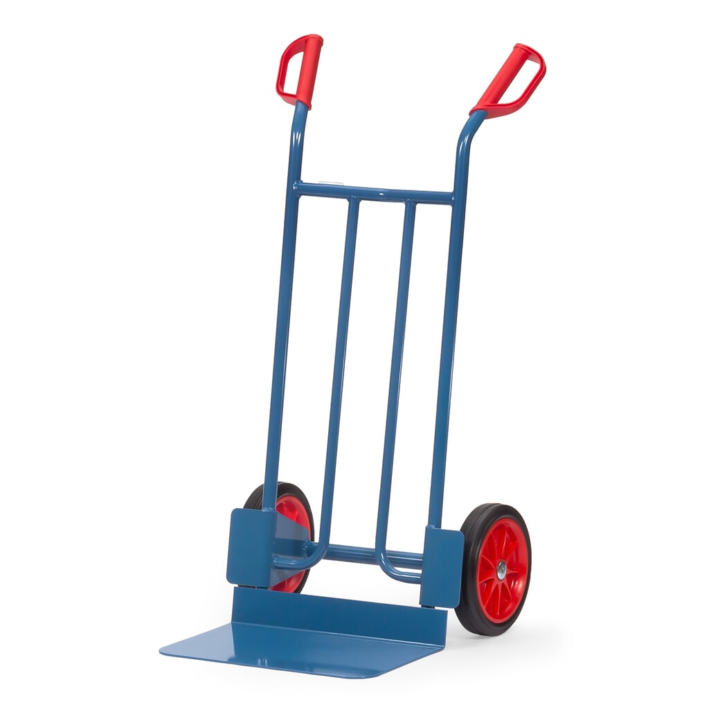 Product afbeelding: fetra® stapelkar, hoogte 1.150 mm, draagvermogen 250 kg, schep BxD 480 x 300 mm, enkel, massieve rubberen banden
