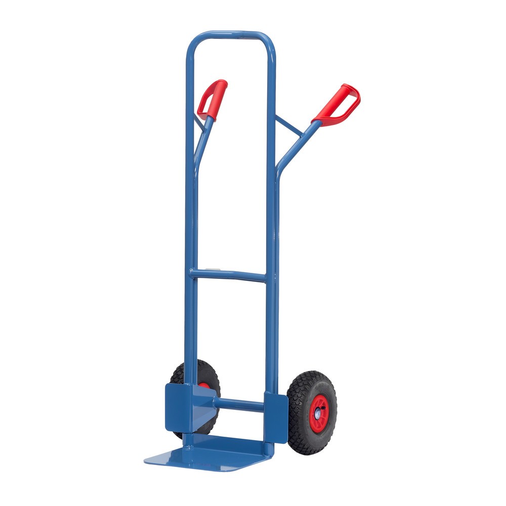 Product afbeelding: Steekwagen fetra®, draagvermogen 300 kg, steekplaat bxd 320 x 250 mm, met dwarsbeugel boven, luchtbanden