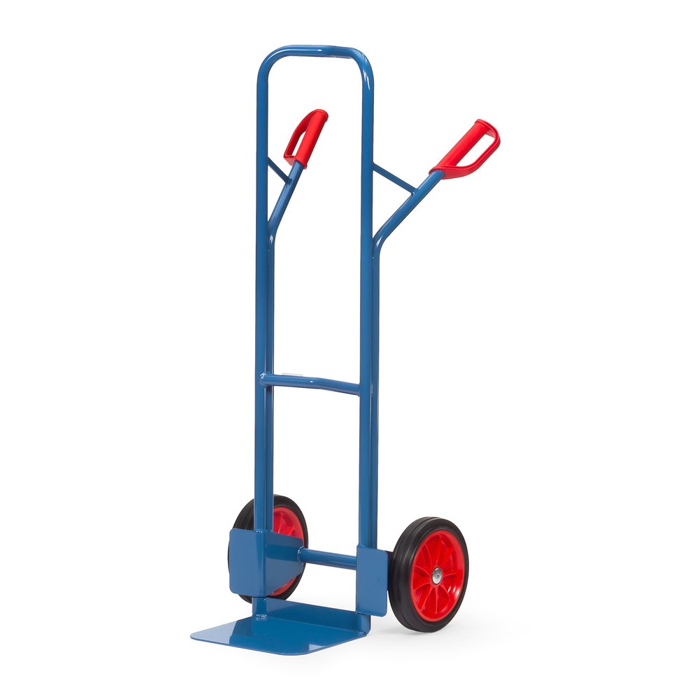 Product afbeelding: Steekwagen fetra®, draagvermogen 300 kg, steekplaat bxd 320 x 250 mm, met dwarsbeugel boven, volrubber banden