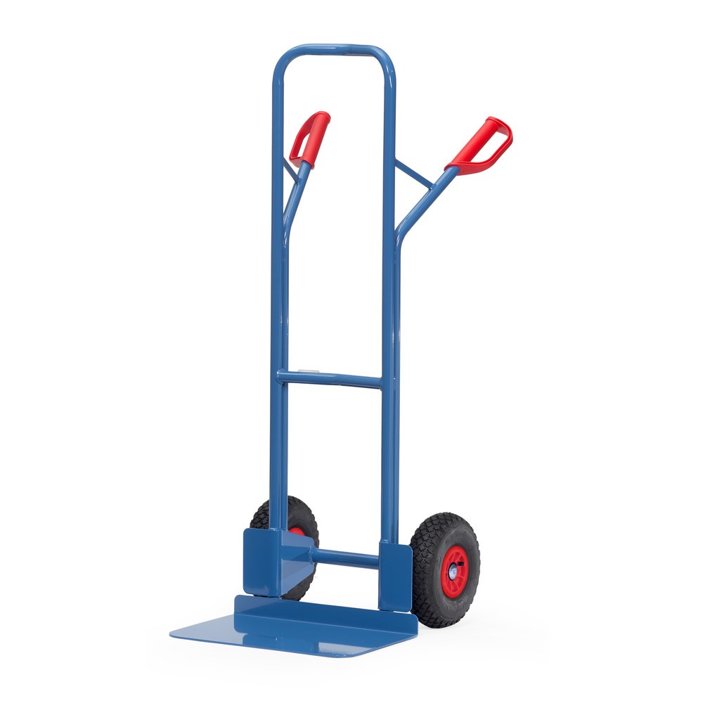 Product afbeelding: Steekwagen fetra®, draagvermogen 300 kg, steekplaat bxd 480 x 300 mm, met dwarsbeugel boven, luchtbanden