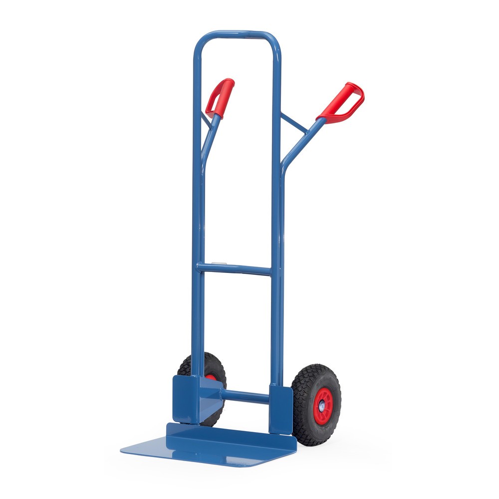 Product afbeelding: Steekwagen fetra®, draagvermogen 300 kg, steekplaat bxd 480 x 300 mm, met dwarsbeugel boven, PU-banden