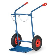 Productafbeelding nr. 1: Steekwagen fetra® voor stalen flessen, voor 2 stalen flessen van 40-50 liter, luchtbanden