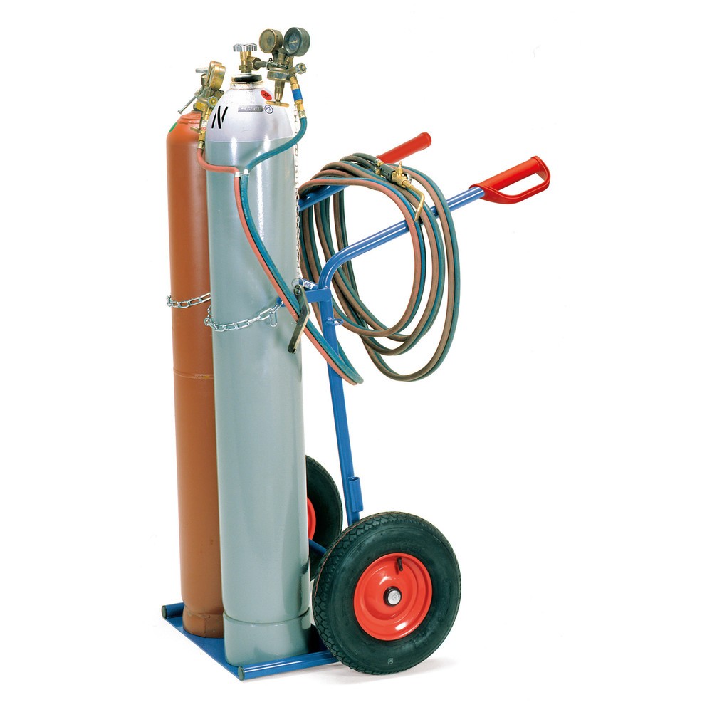 Productafbeelding nr. 2: Steekwagen fetra® voor stalen flessen, voor 2 stalen flessen van 40-50 liter, luchtbanden