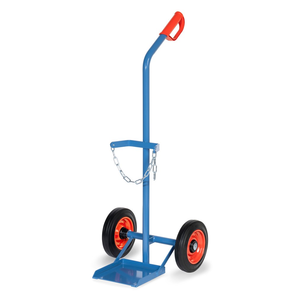 Product afbeelding: Steekwagen fetra® voor stalen flessen, voor 1 stalen fles van 20-50 liter, volrubber banden