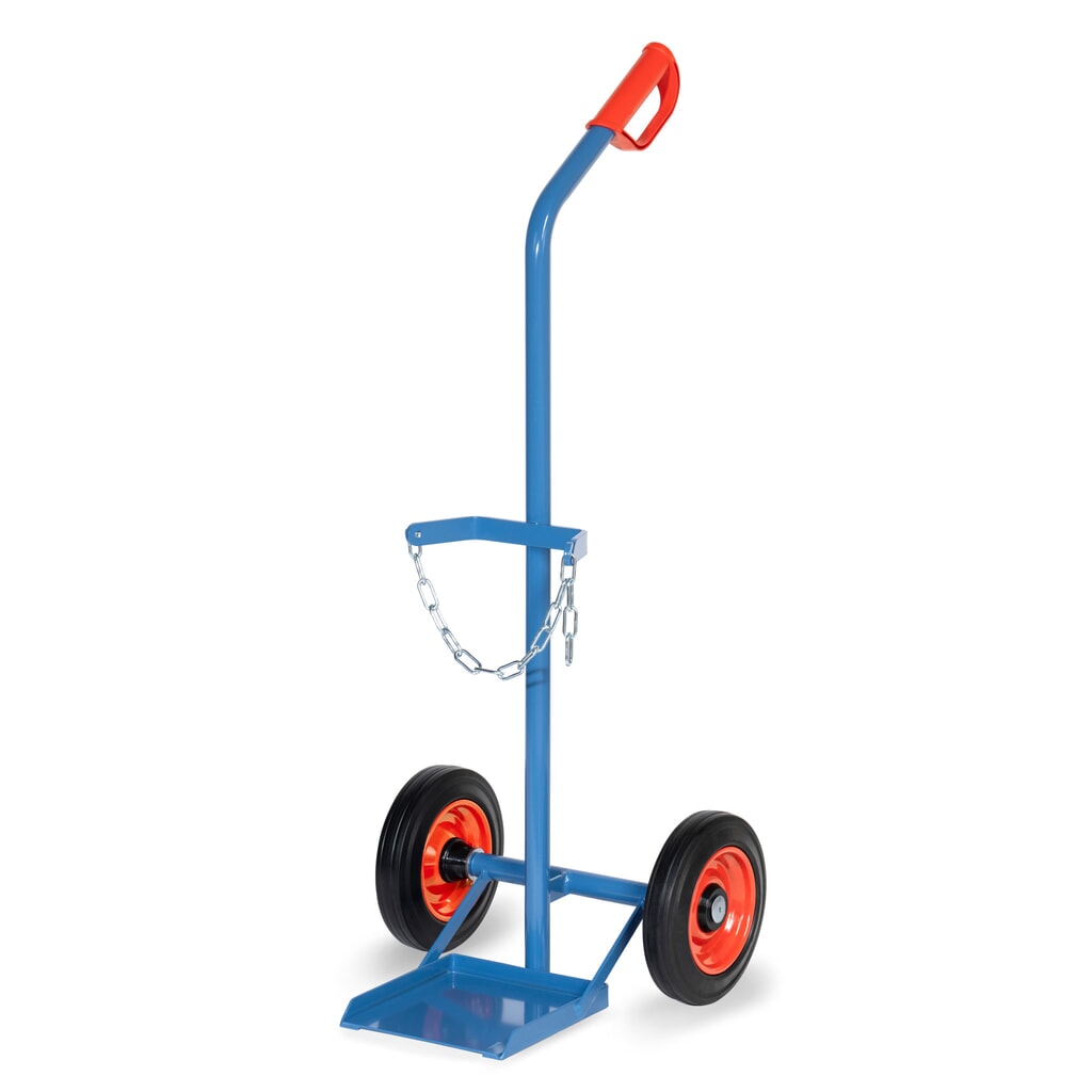 Product afbeelding: Steekwagen fetra® voor stalen flessen, voor 1 stalen fles van 20-50 liter, volrubber banden