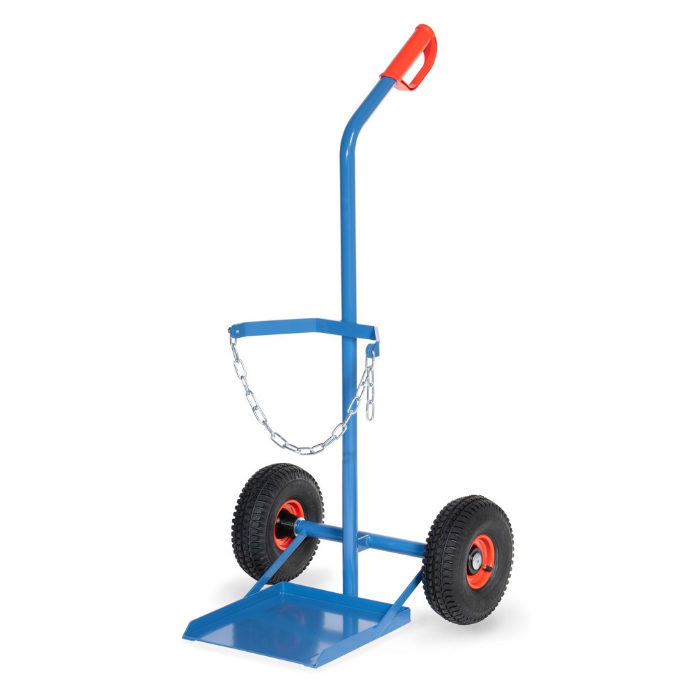 Product afbeelding: Steekwagen fetra® voor stalen flessen, voor 1 stalen fles van 33 liter, luchtbanden