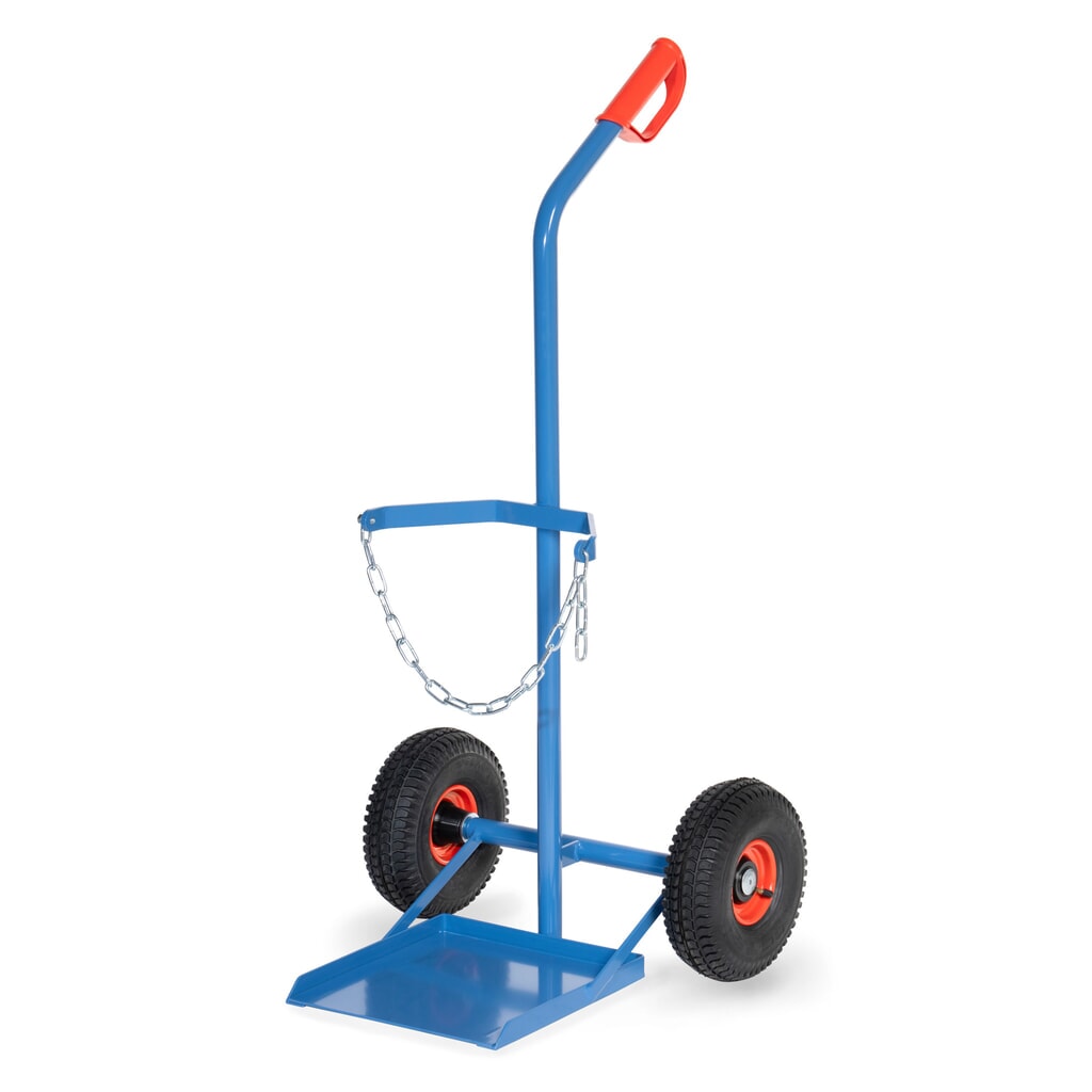Product afbeelding: Steekwagen fetra® voor stalen flessen, voor 1 stalen fles van 33 liter, luchtbanden