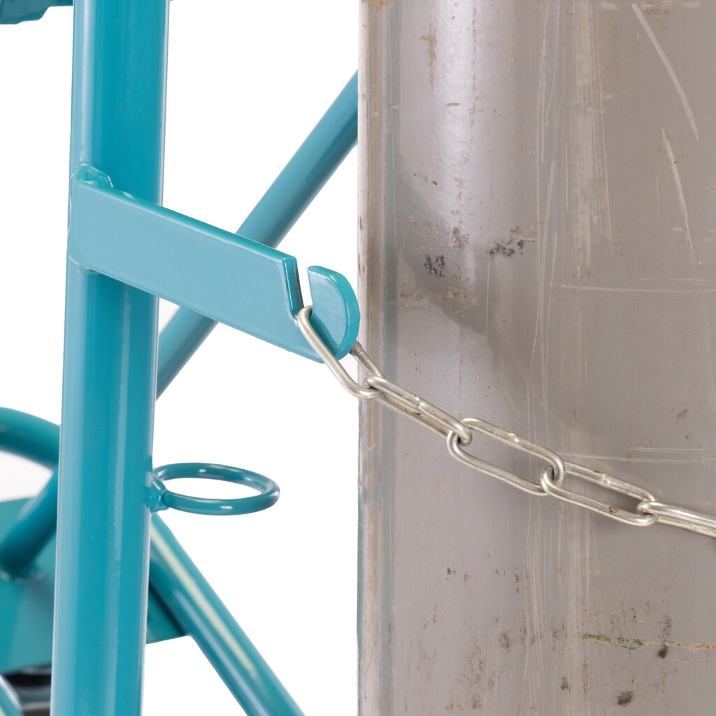 Productafbeelding nr. 3: Steekwagen voor stalen gasflessen Ameise®, voor 2 flessen van 40-50 liter, steunwiel, volrubber banden