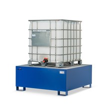 Lekbak Steinbock® van staal voor KTC/IBC, opneembaar met palletwagen en heftruck