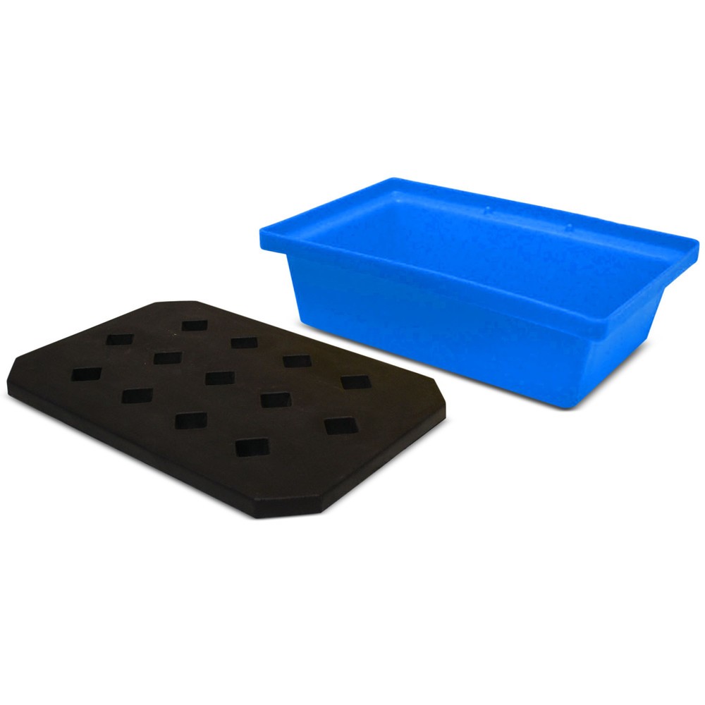 Product afbeelding: Steinbock® Opvangbak voor kleine verpakkingen van PE, incl. PE-rooster, opvangvolume 22 l