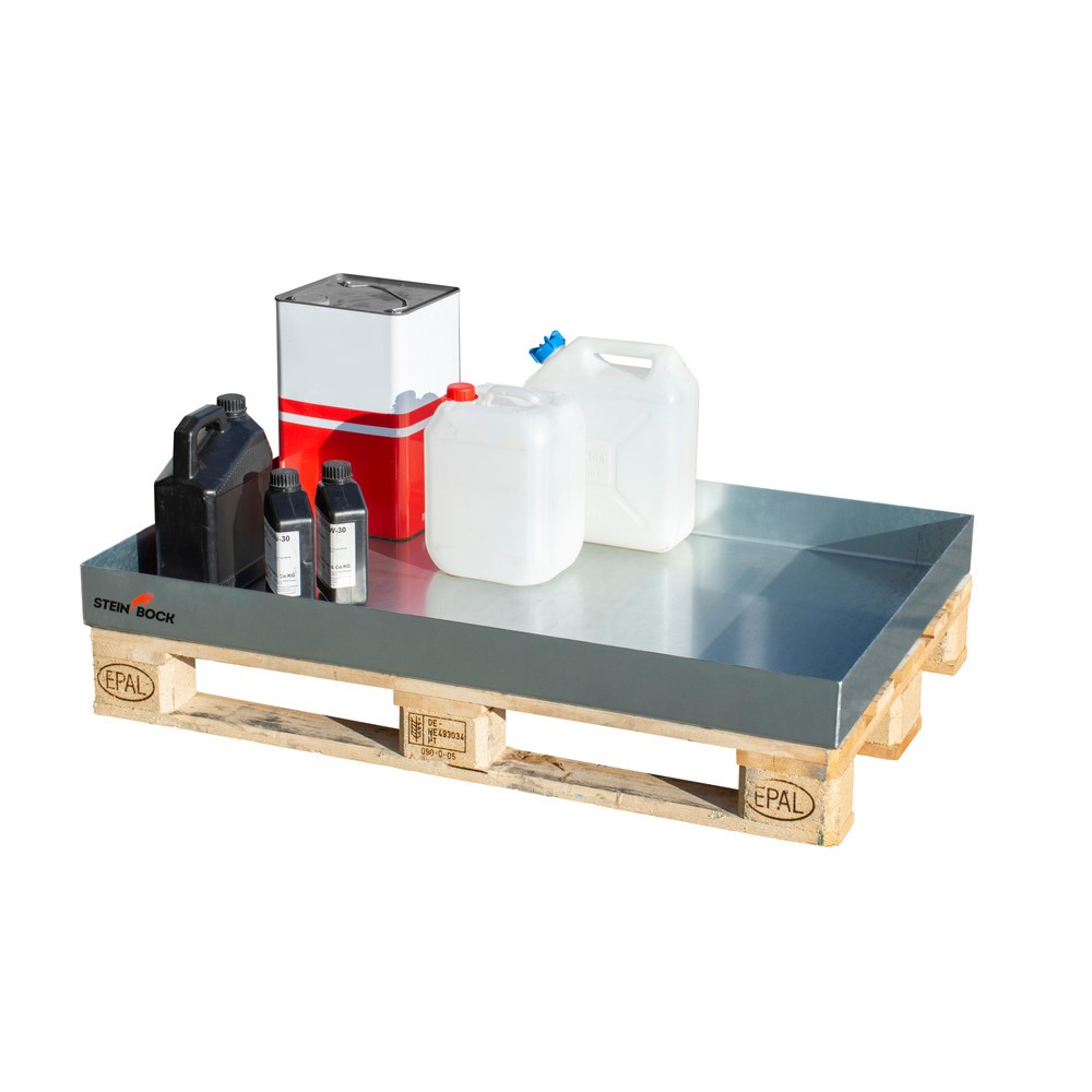 Productafbeelding nr. 2: Steinbock® pallet-lekbak, van staal, verzinkt, h x b x d 120 x 600 x 1.200 mm, inhoud 68 liter