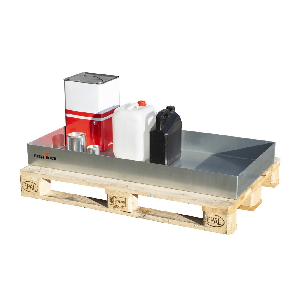 Productafbeelding nr. 2: Steinbock® pallet-lekbak, van staal, verzinkt, h x b x d 100 x 800 x 1.200 mm, inhoud 73 liter
