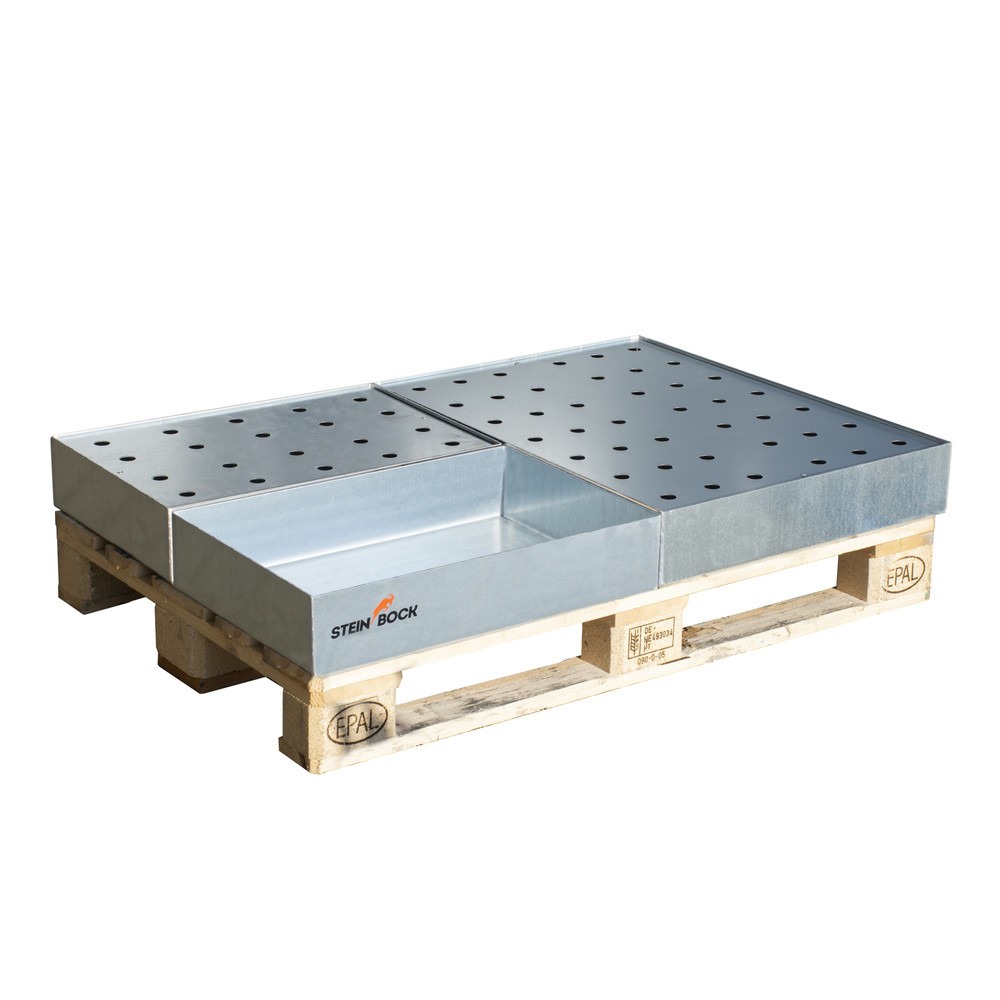 Productafbeelding nr. 3: Steinbock® palletlekbak voor kleine verpakkingen, van staal, verzinkt, hxbxd 120 x 400 x 600 mm, inhoud 21 l, incl. geperforeerde roosterplaat