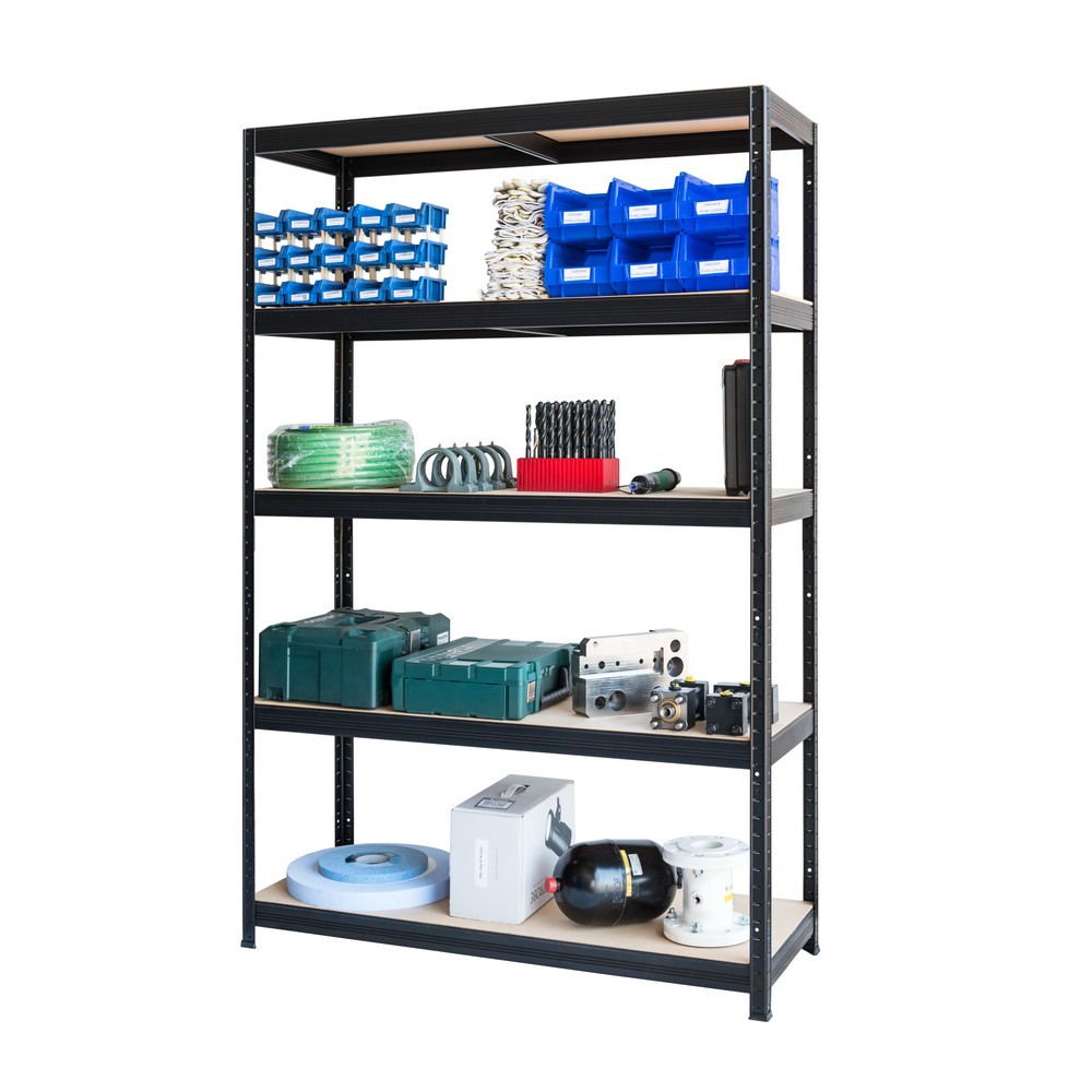 Productafbeelding nr. 5: Stelling voor zware lasten HEMMDAL type M+, zwart - 180 x 120 x 60 cm - tot 750 kg