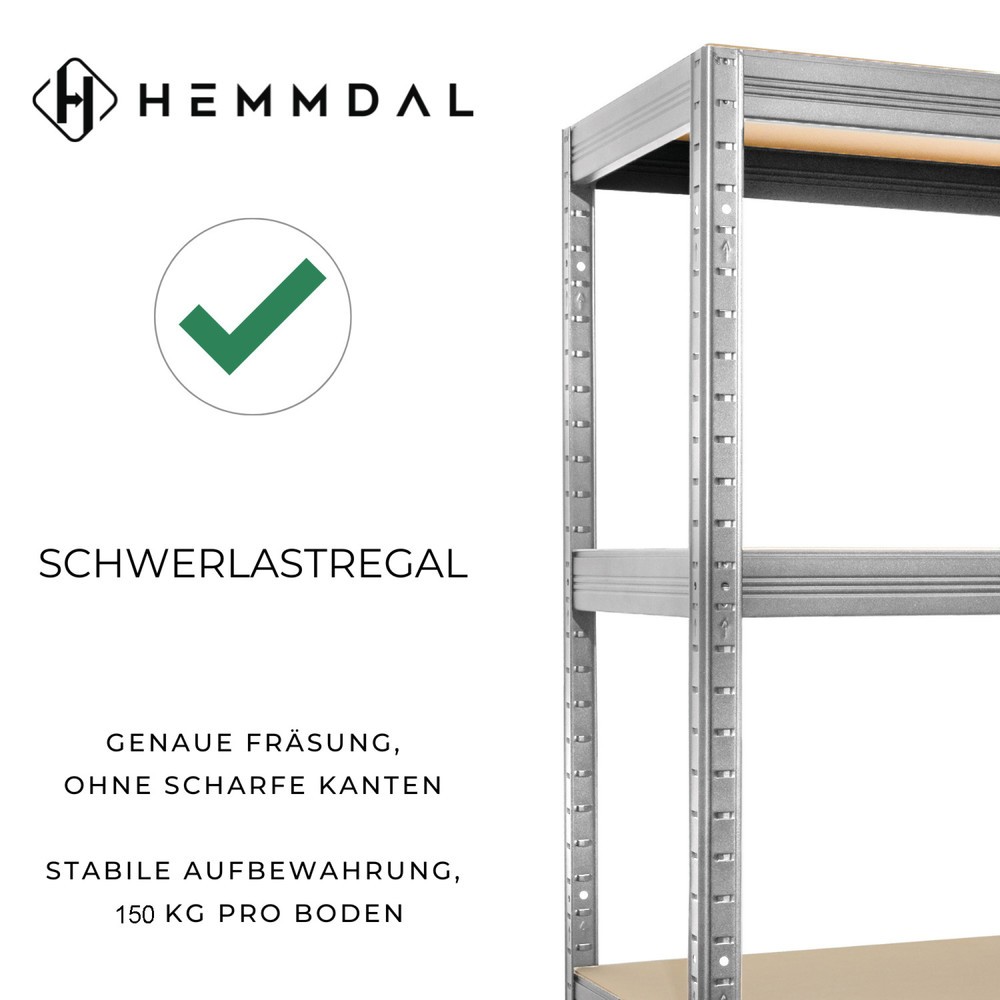 Productafbeelding nr. 5: Stelling voor zware lasten HEMMDAL type M, grafietgrijs - 180 x 120 x 45 cm - tot 1.000 kg