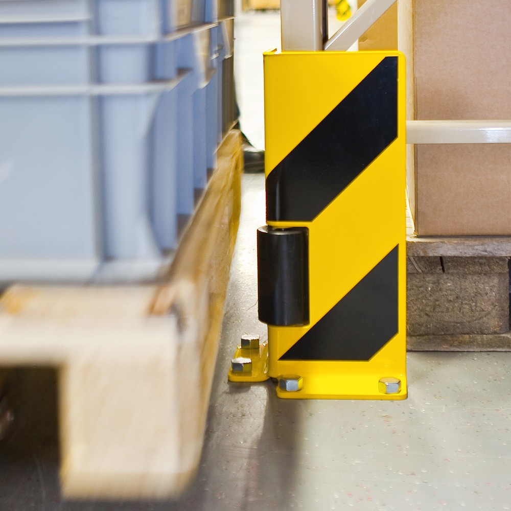 Product afbeelding: Aanrijbescherming met geleidingsrol, hoekprofiel, hxbxd 400 x 160 x 160 mm