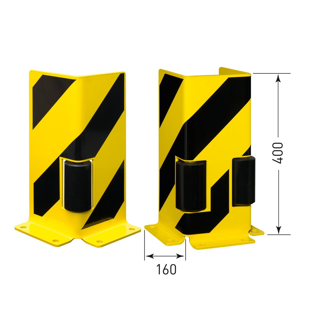 Productafbeelding nr. 2: Aanrijbescherming met geleidingsrollen, U-profiel, hxbxd 400 x 160 x 160 mm