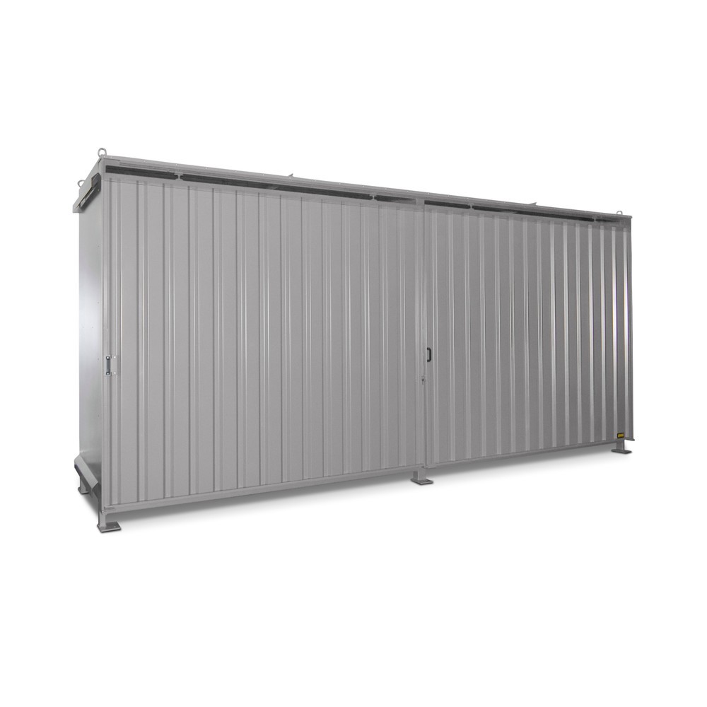 Product afbeelding: Stellingcontainer voor 12 x EP / 8 x CP3, 2 niveaus, 2 schuifdeuren, muisgrijs