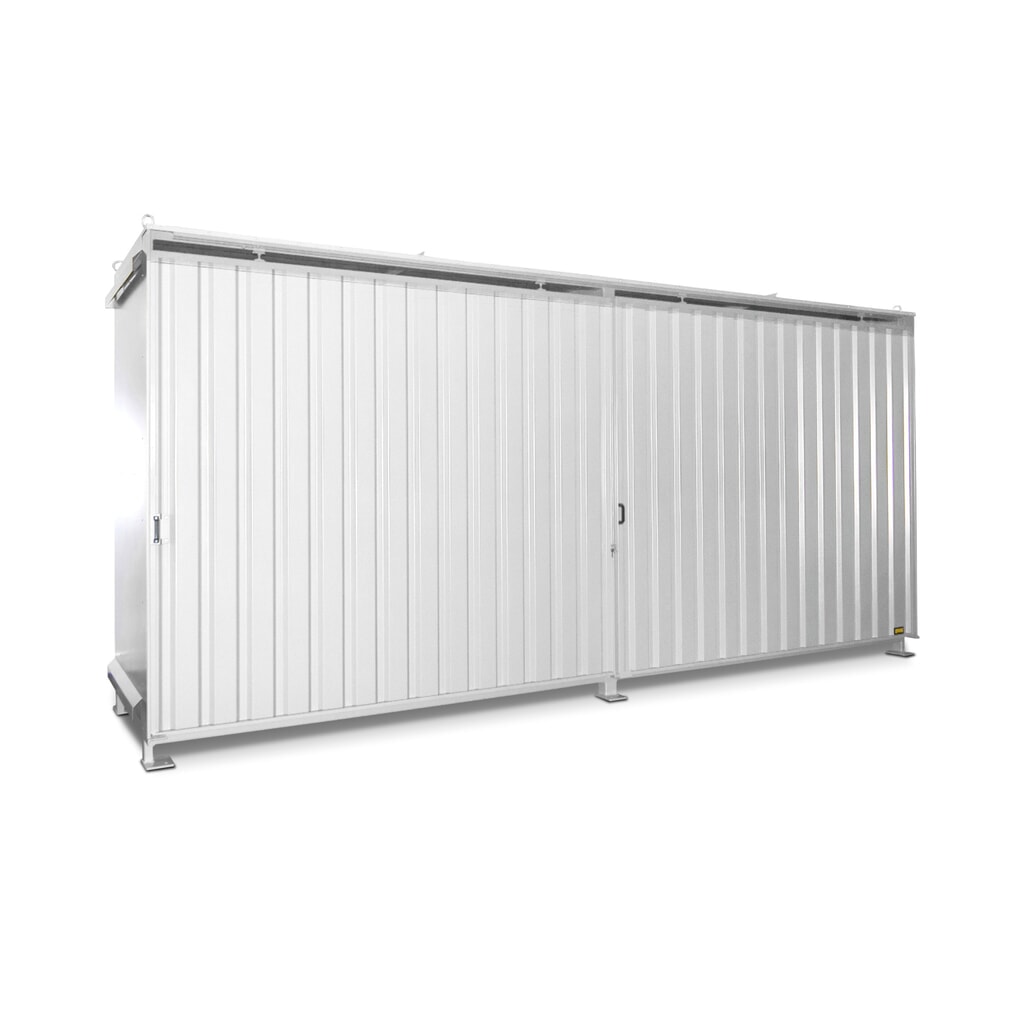 Stellingcontainer voor 12 x EP / 8 x CP3, 2 niveaus, 2 schuifdeuren, grijswit Product afbeelding: Stellingcontainer voor 12 x EP / 8 x CP3, 2 niveaus, 2 schuifdeuren, grijswit