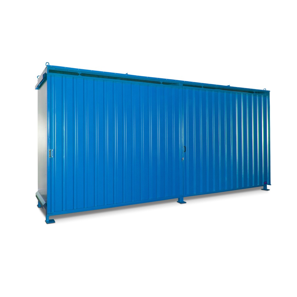 Product afbeelding: Stellingcontainer voor 12 x EP / 8 x CP3, 2 niveaus, 2 schuifdeuren, lichtblauw