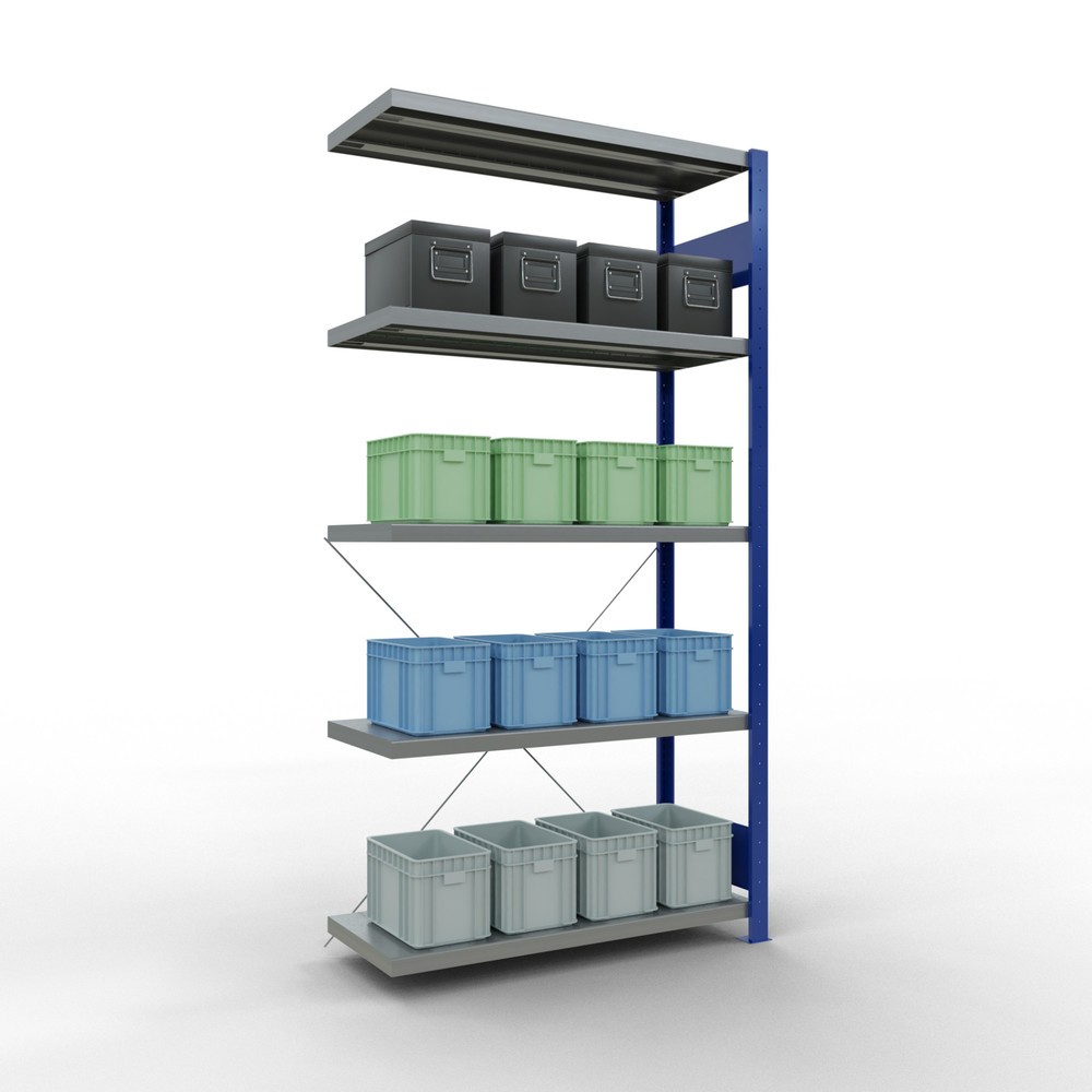 Productafbeelding nr. 3: Legbordstelling SCHULTE steekmontage, AE, VL 330 kg, gentiaanblauw / verzinkt, hxbxd 2.000 x 1.000 x 400 mm