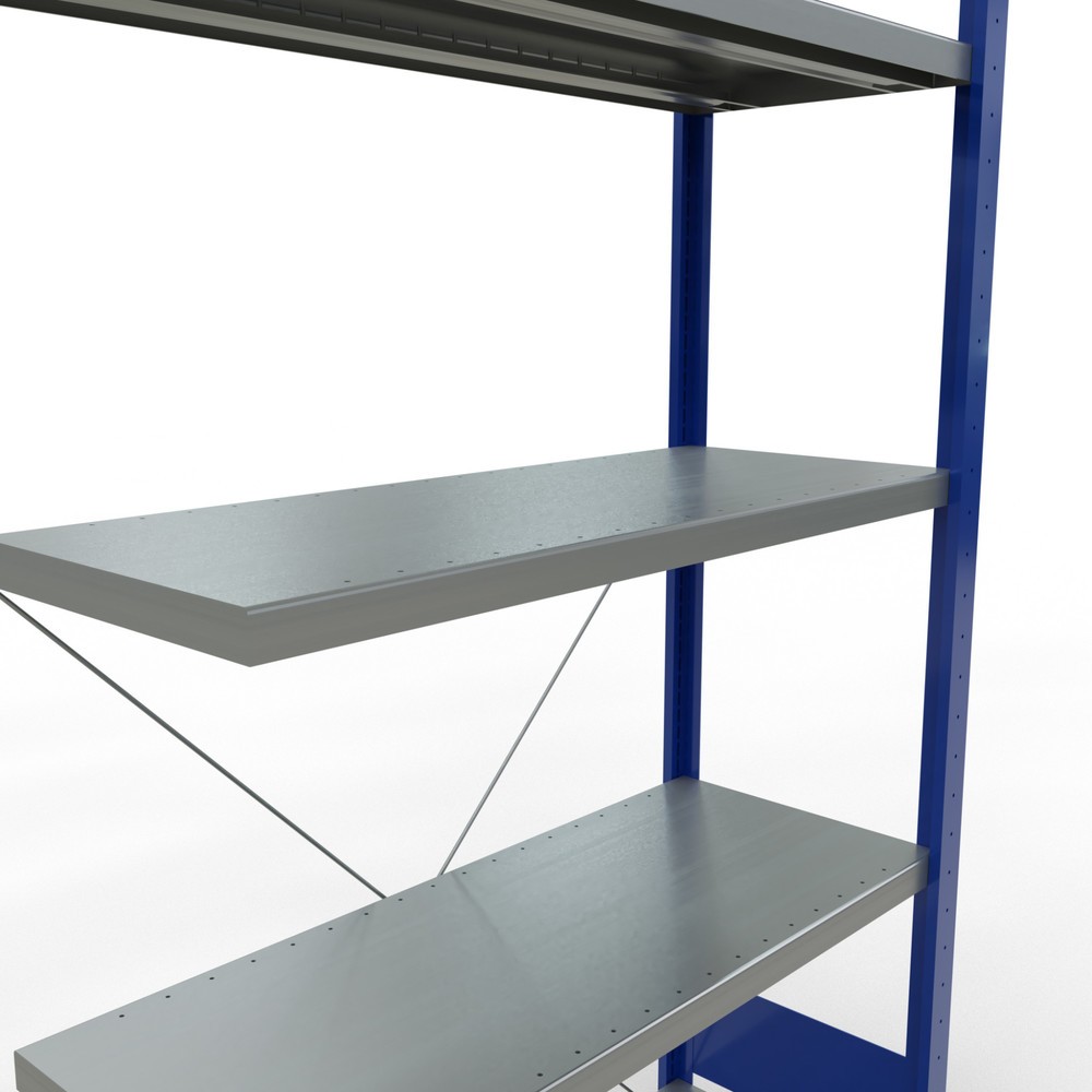 Productafbeelding nr. 5: Legbordstelling SCHULTE steekmontage, AE, VL 330 kg, gentiaanblauw / verzinkt, hxbxd 2.000 x 1.000 x 400 mm