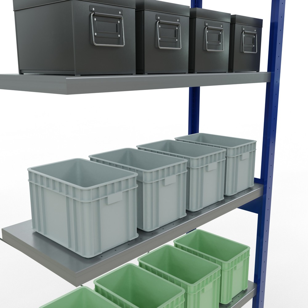 Productafbeelding nr. 4: Legbordstelling SCHULTE steekmontage, AE, VL 330 kg, gentiaanblauw / verzinkt, hxbxd 2.500 x 1.000 x 400 mm