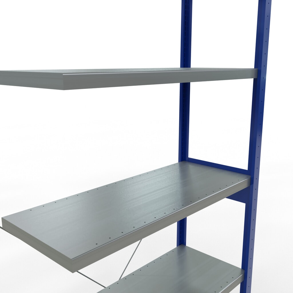 Productafbeelding nr. 5: Legbordstelling SCHULTE steekmontage, AE, VL 330 kg, gentiaanblauw / verzinkt, hxbxd 2.500 x 1.000 x 400 mm