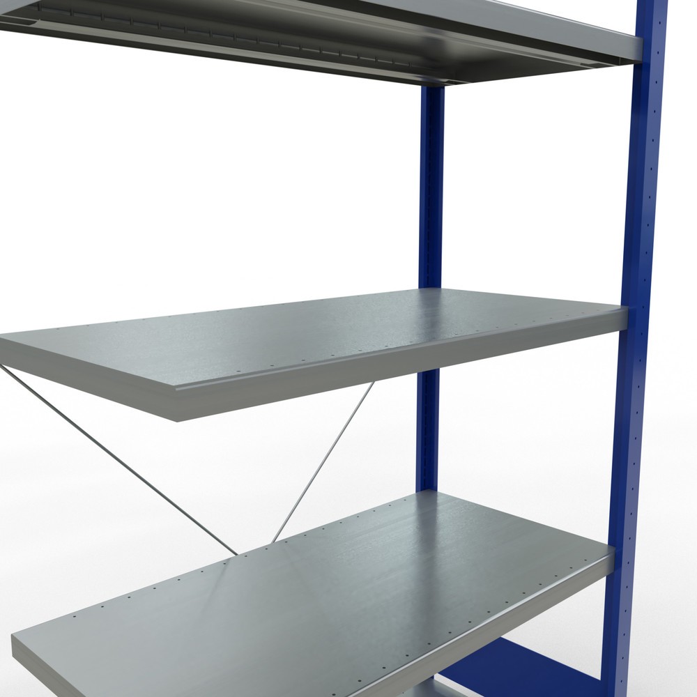 Productafbeelding nr. 5: Legbordstelling SCHULTE steekmontage, AE, VL 330 kg, gentiaanblauw / verzinkt, hxbxd 2.000 x 1.000 x 500 mm