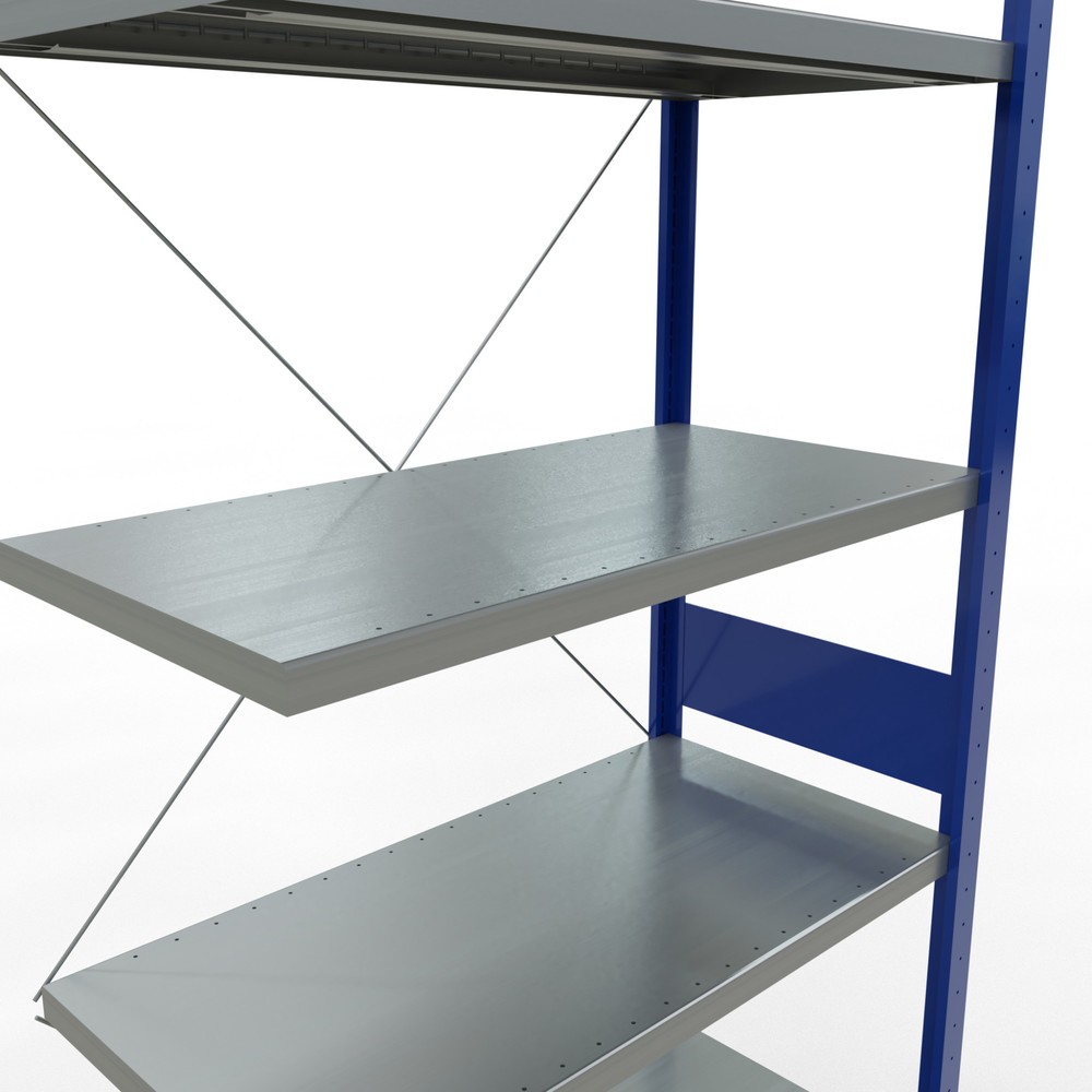 Productafbeelding nr. 5: Legbordstelling SCHULTE steekmontage, AE, VL 330 kg, gentiaanblauw / verzinkt, hxbxd 3.000 x 1.000 x 500 mm
