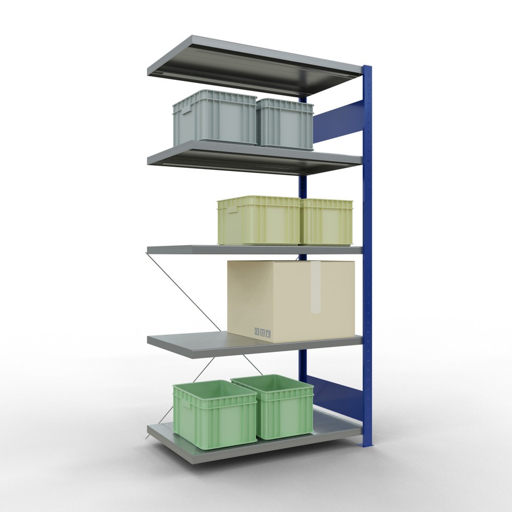 Productafbeelding nr. 3: Legbordstelling SCHULTE steekmontage, AE, VL 330 kg, gentiaanblauw / verzinkt, hxbxd 2.000 x 1.000 x 600 mm