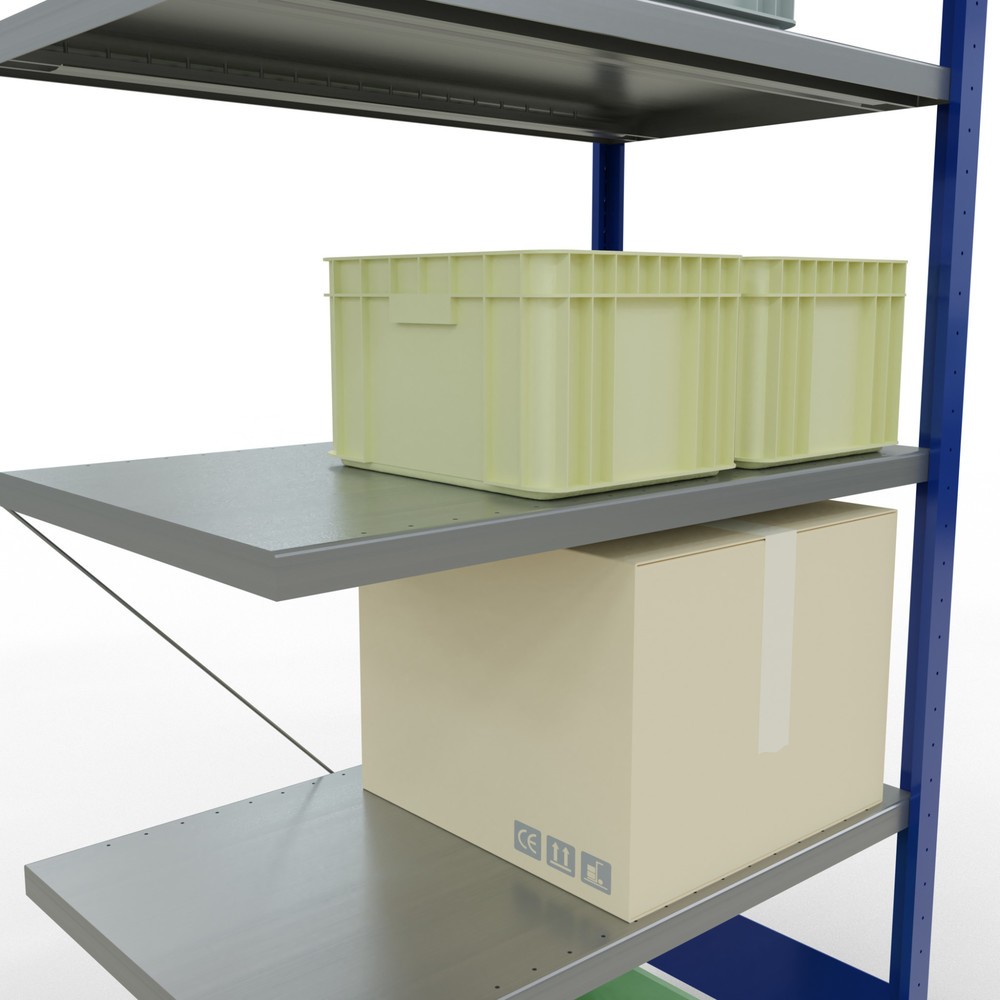 Productafbeelding nr. 4: Legbordstelling SCHULTE steekmontage, AE, VL 330 kg, gentiaanblauw / verzinkt, hxbxd 2.000 x 1.000 x 600 mm