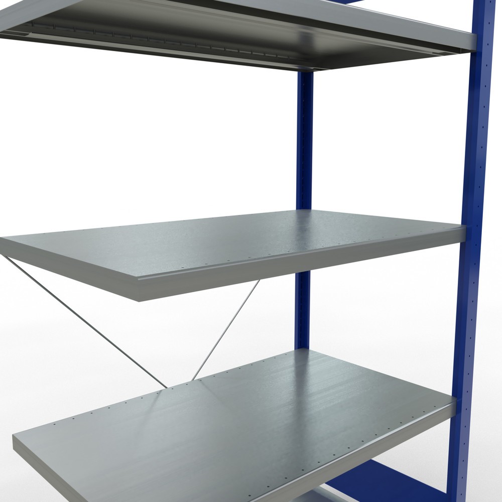 Productafbeelding nr. 5: Legbordstelling SCHULTE steekmontage, AE, VL 330 kg, gentiaanblauw / verzinkt, hxbxd 2.000 x 1.000 x 600 mm