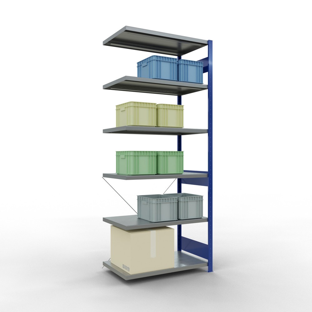 Productafbeelding nr. 3: Legbordstelling SCHULTE steekmontage, AE, VL 330 kg, gentiaanblauw / verzinkt, hxbxd 2.500 x 1.000 x 600 mm