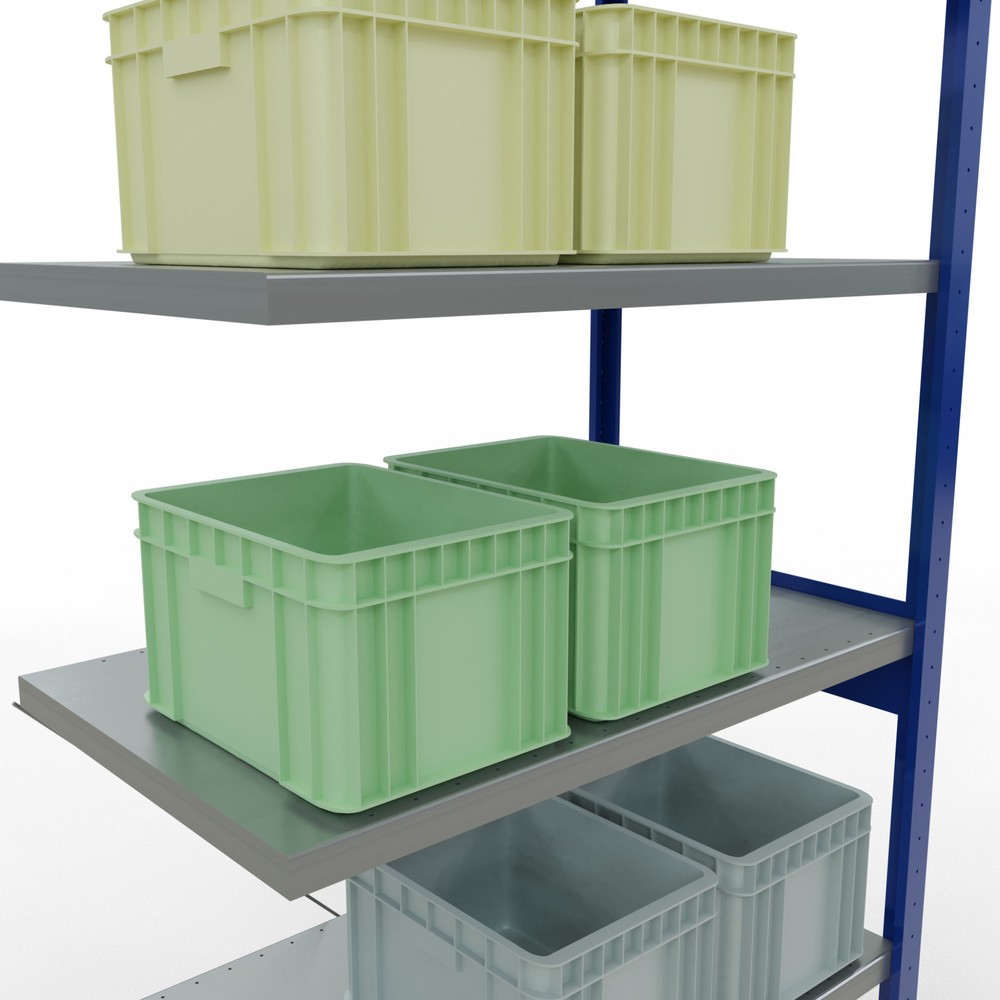 Productafbeelding nr. 4: Legbordstelling SCHULTE steekmontage, AE, VL 330 kg, gentiaanblauw / verzinkt, hxbxd 2.500 x 1.000 x 600 mm