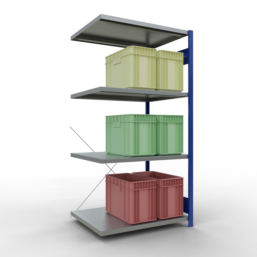 Productafbeelding nr. 3: Legbordstelling SCHULTE steekmontage, AE, VL 330 kg, gentiaanblauw / verzinkt, hxbxd 2.000 x 1.000 x 800 mm